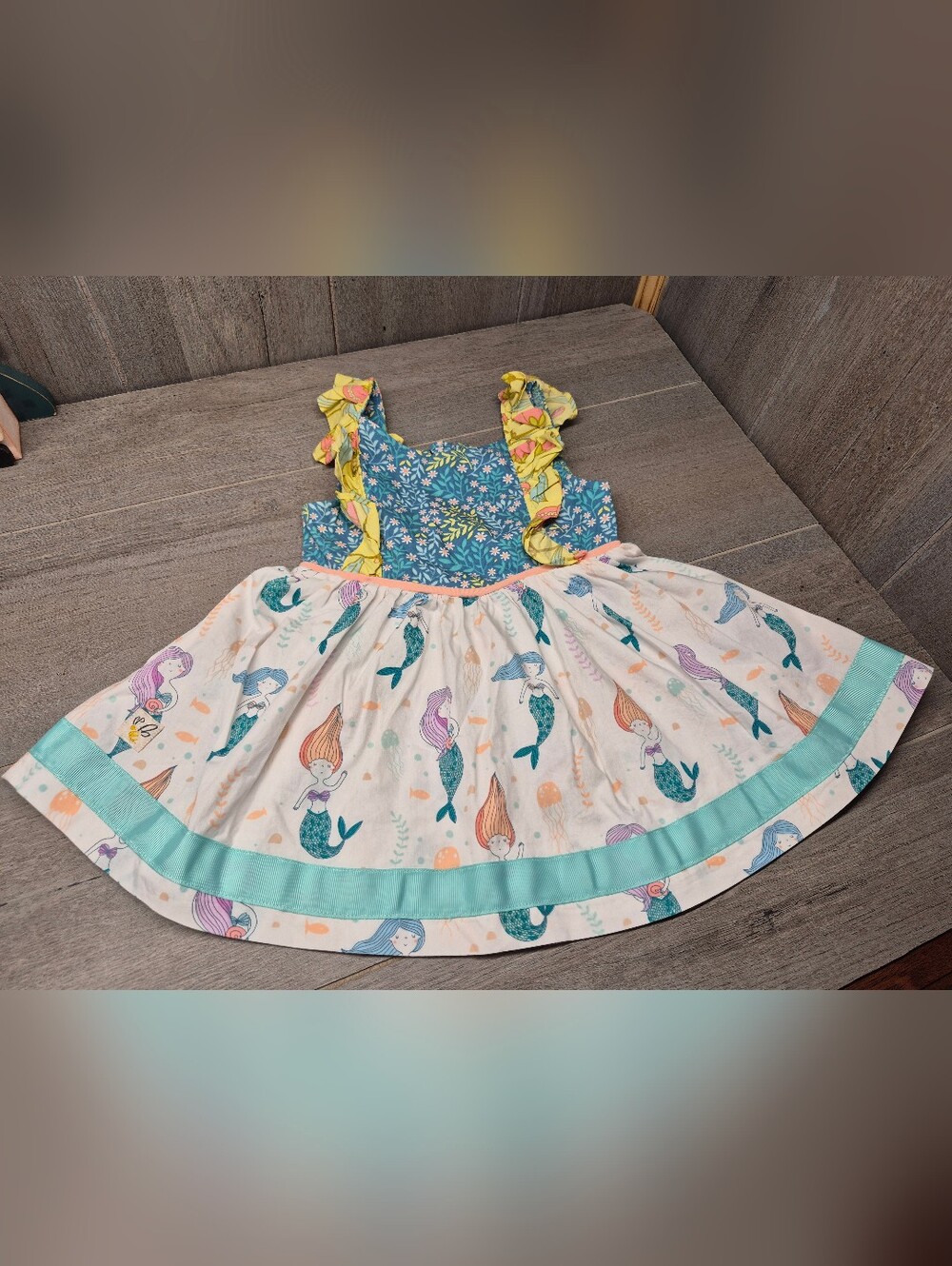 Wildflowers Mermaid Tunic Top (Girls Size 2) Mermaids, Flowers